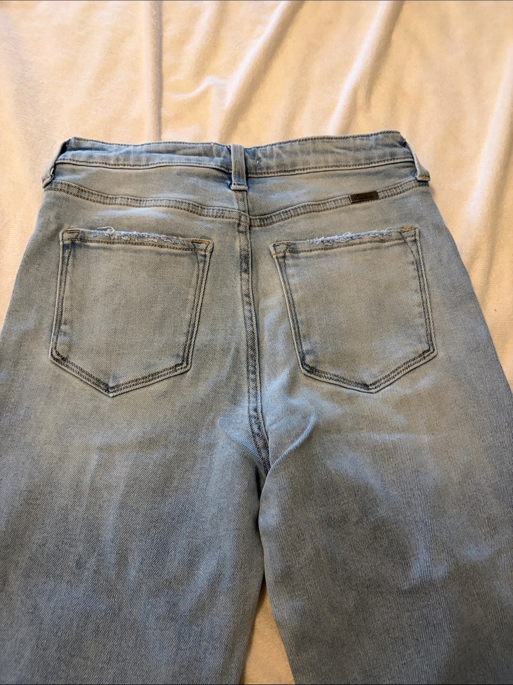 KanCan Light Blue Rhinestone Diamond Flare Jeans - Picture 5 of 5